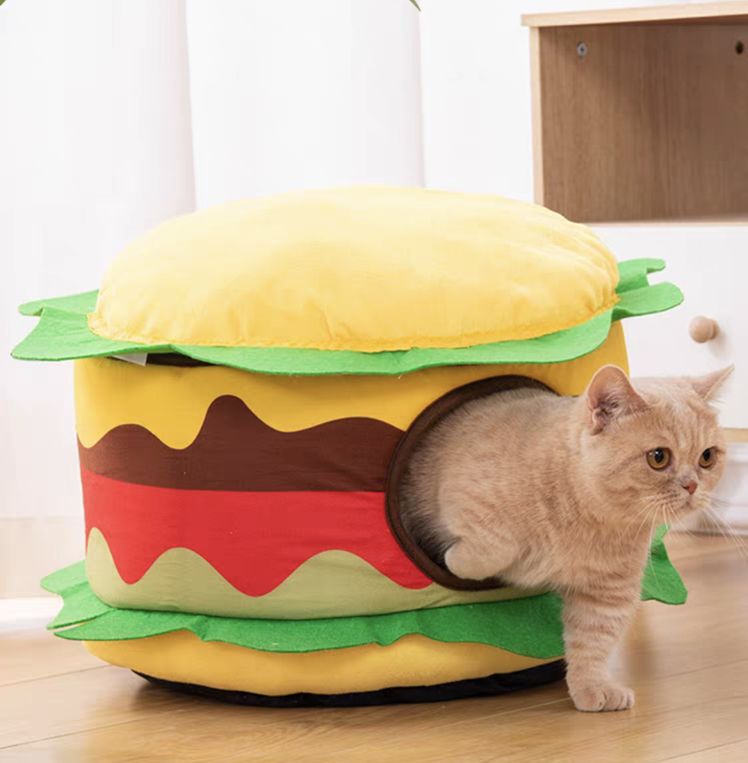 Cheeseburger cat bed best sale