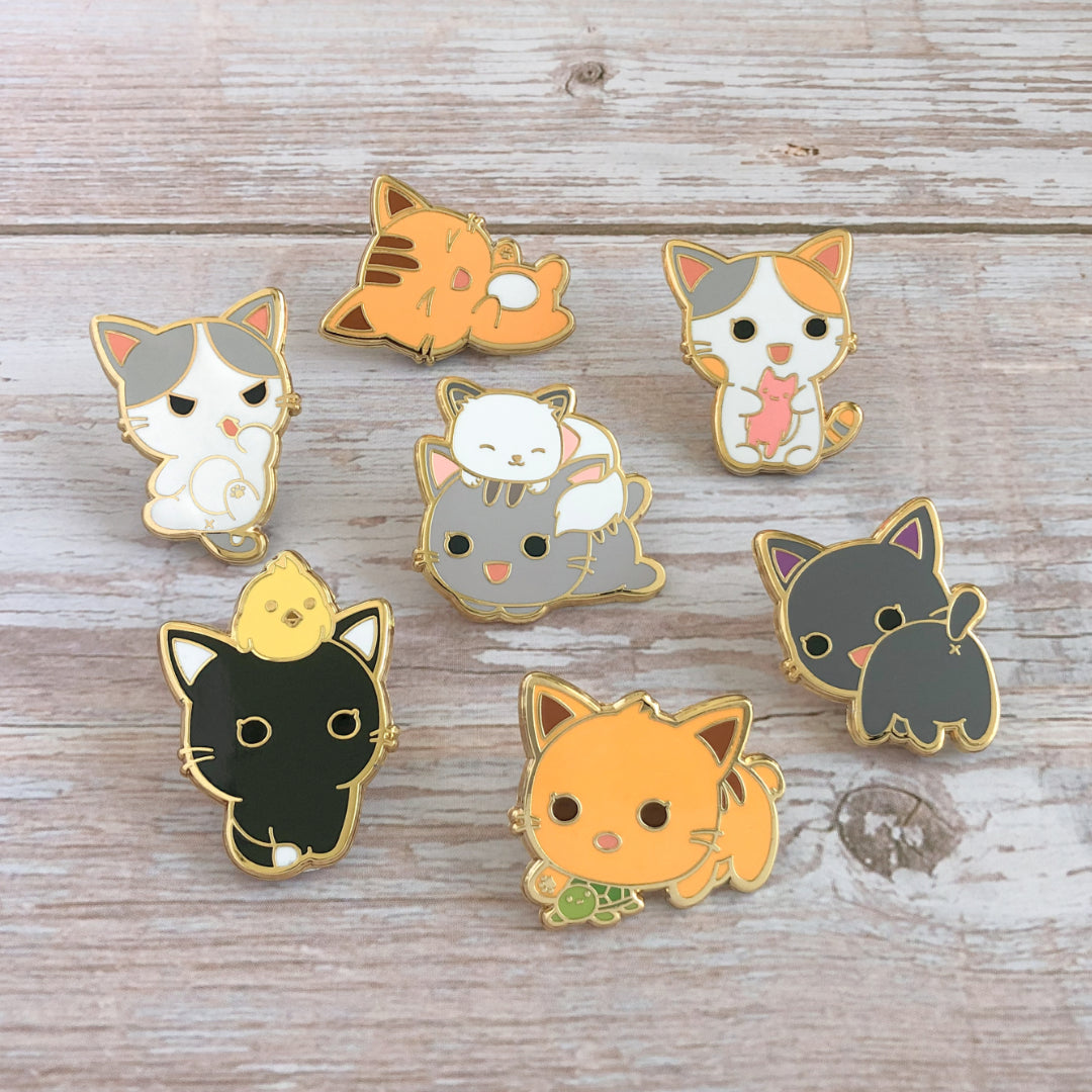 CatCurio Pet Store Coolest Cat Enamel Pins Collection, I Am Fine