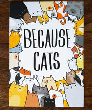 POSTCARD - Because Cats Cat Lover by SteakandEggsPlease