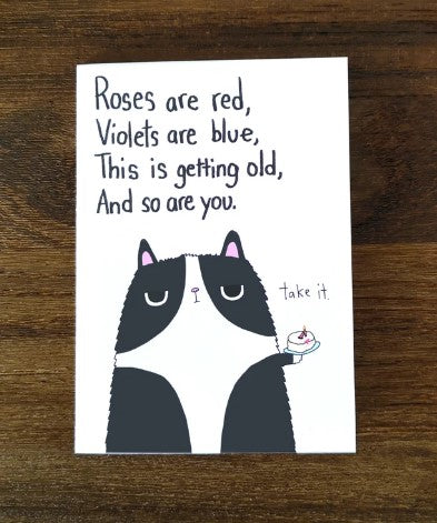 CARD - Rude Birthday Grumpy Cat Card by SteakandEggsPlease