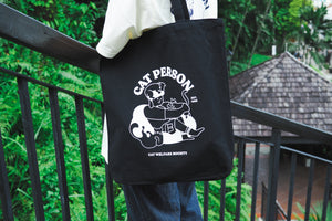 CAT PERSON Tote bag