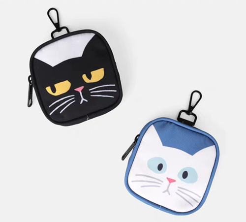 POUCH - Black & White Cat pouch