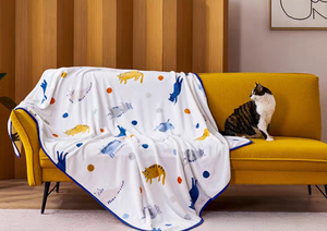 BLANKET - Floating Cats Cozy Flannel Blanket