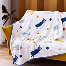 BLANKET - Floating Cats Cozy Flannel Blanket