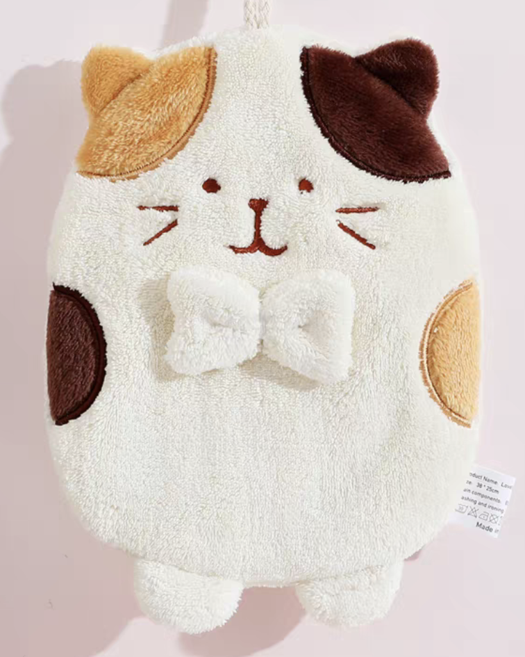WASH TOWELS - Cute Cat Coral Velvet Towels