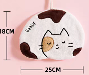 WASH TOWELS - Cute Cat Coral Velvet Towels