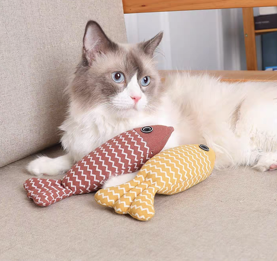 Catnip fish shop toy for cats