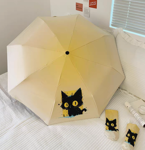 UMBRELLAS - Black Kitty Umbrella