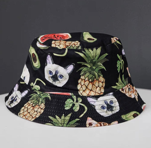 BUCKET HAT- Tropical Reversible Water Resistant Bucket Hat