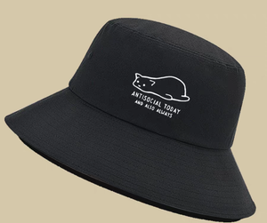 BUCKET HAT- Antisocial Cat Bucket Hat