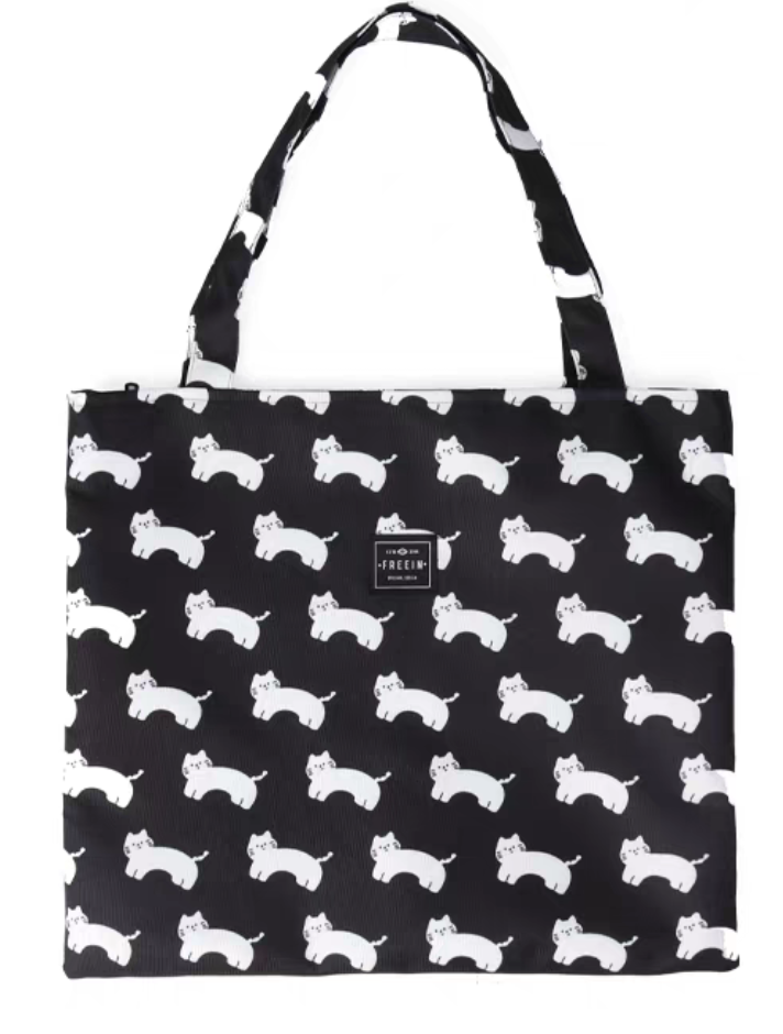 TOTE BAG - Classy Black & White Cats Waterproof Tote Bag