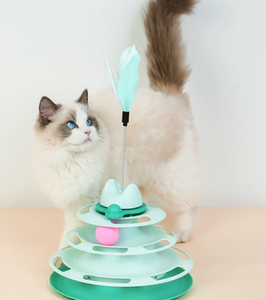 CAT TOY - Meowtain Interactive 3-Tier Cat Track Toy