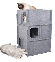 CAT BED - 3 Tier Peek A Boo Cat House