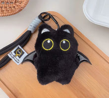 ACCESSORY -Angel & Demon Black Cat Keychain Strap
