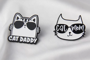 PINS - Cat Mom, Cat Daddy Pins