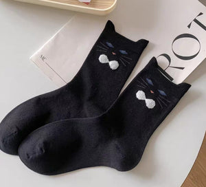 SOCKS -Cat Whiskers High Ankle Socks Series