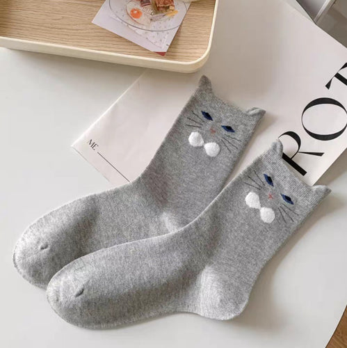 SOCKS -Cat Whiskers High Ankle Socks Series