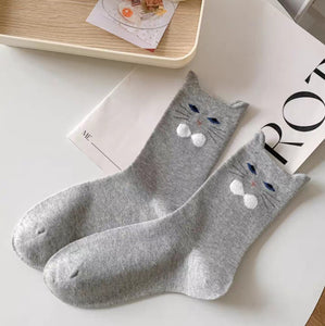 SOCKS -Cat Whiskers High Ankle Socks Series
