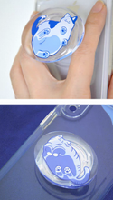 PHONE BRACKET - Chunky Cat Sitting on Glass Table Pop Socket