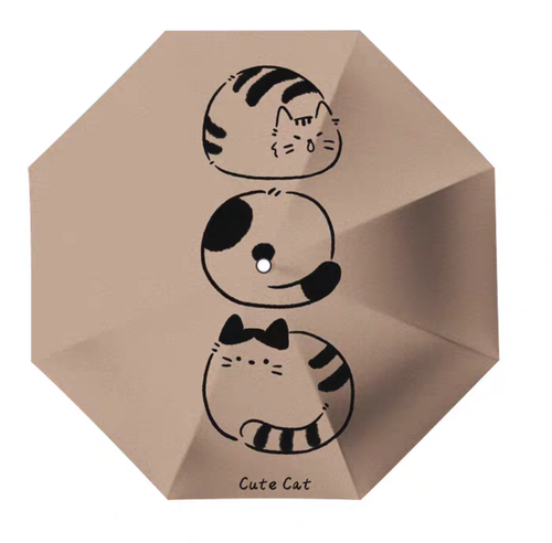 UMBRELLAS - Compact 5 Fold Cute Cat Umbrella