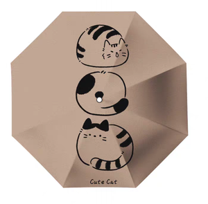 UMBRELLAS - Compact 5 Fold Cute Cat Umbrella