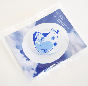 PHONE BRACKET - Chunky Cat Sitting on Glass Table Pop Socket