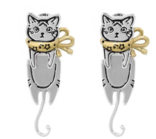 Accessories - Hanging Cats Sliver Earings