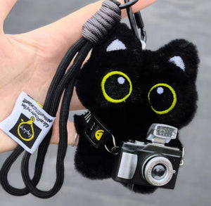 ACCESSORY -Cutie Black Cat Keychain Strap
