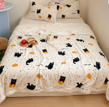 BLANKET - Cats & Pumpkin Cozy Flannel Blanket
