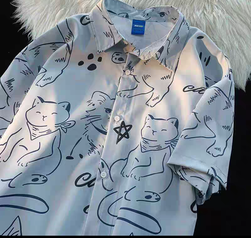 Shirt - Cats in Collar Summer Shirt