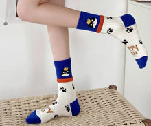 SOCKS - Happy Cats High Ankle Socks