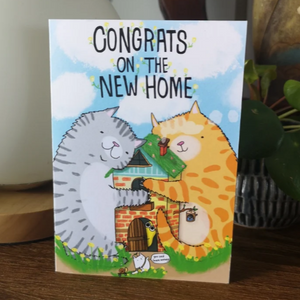CARD - Cat Housewarming SteakandEggsPlease