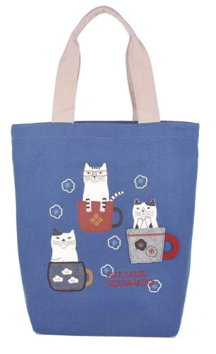 TOTE BAG - Cats in Teacup Canvas Bag