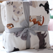 BLANKET - Stay Home with Cats Cozy Flannel Blanket